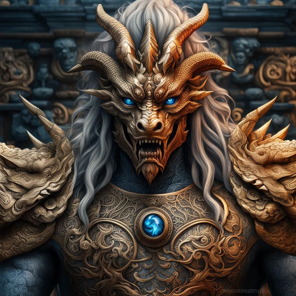 Dragon King Demigod in Hyperrealism