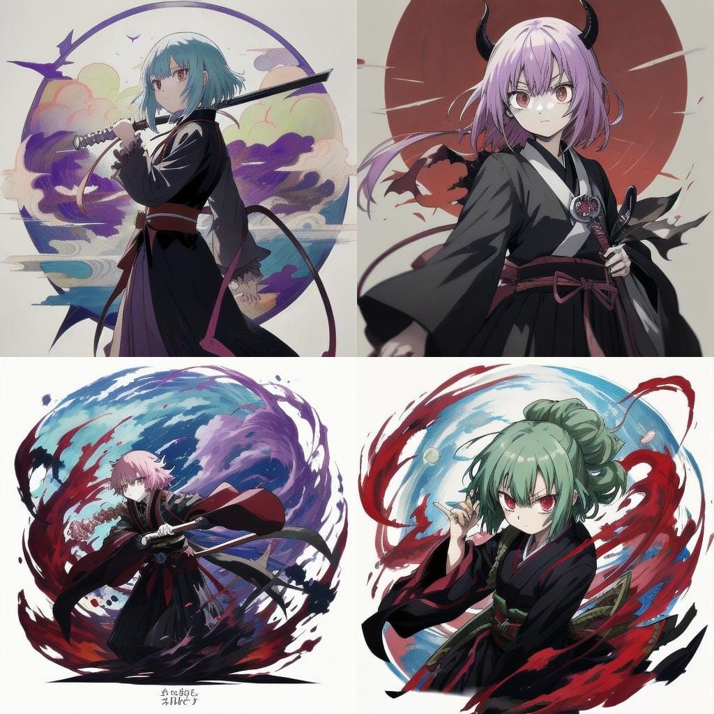 Anime Key Visual: Demon Slayer Manga Art