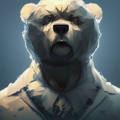 Detailed Portrait of an Evil Teddy Bear