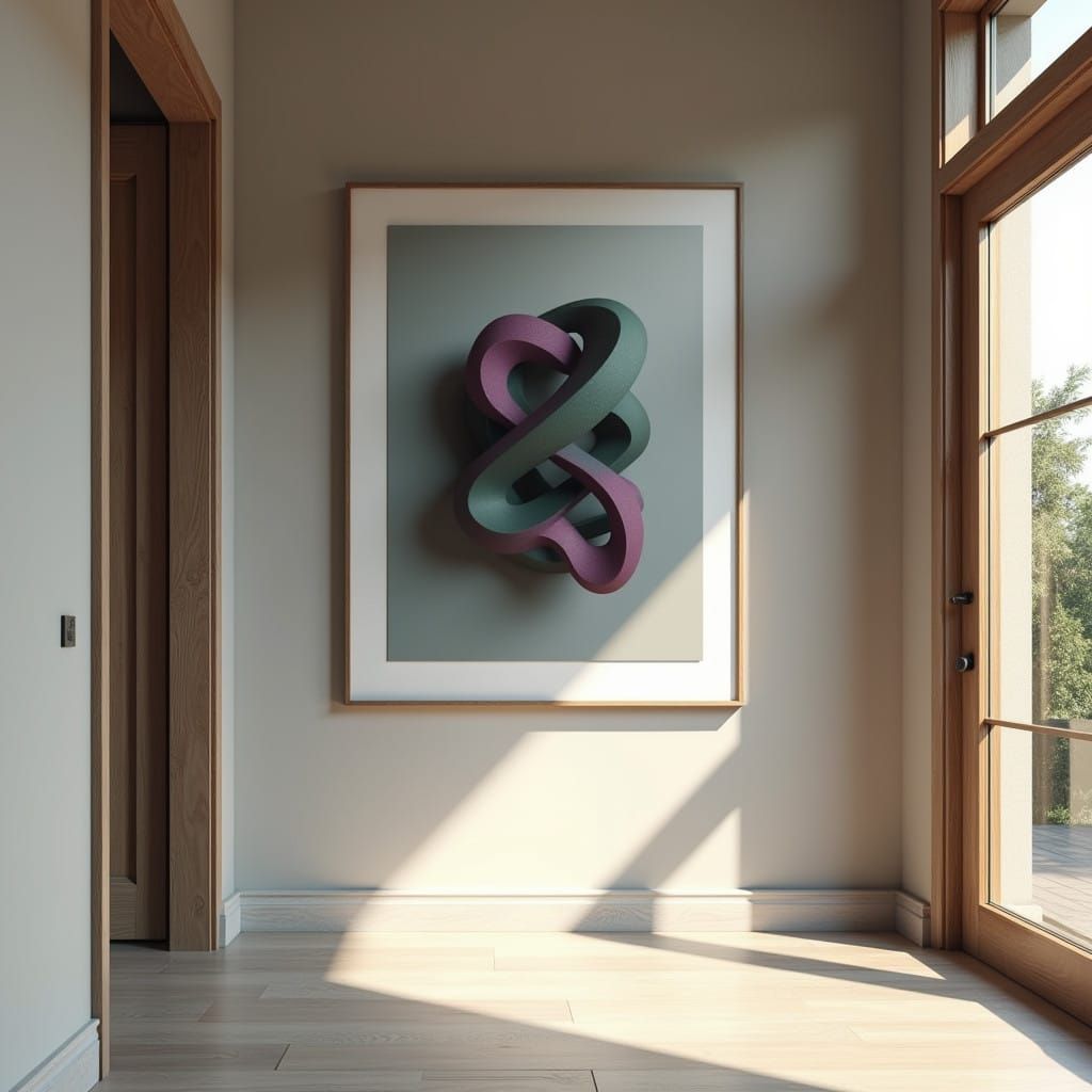 Surreal 3D Impossible Shape in Modern Frame