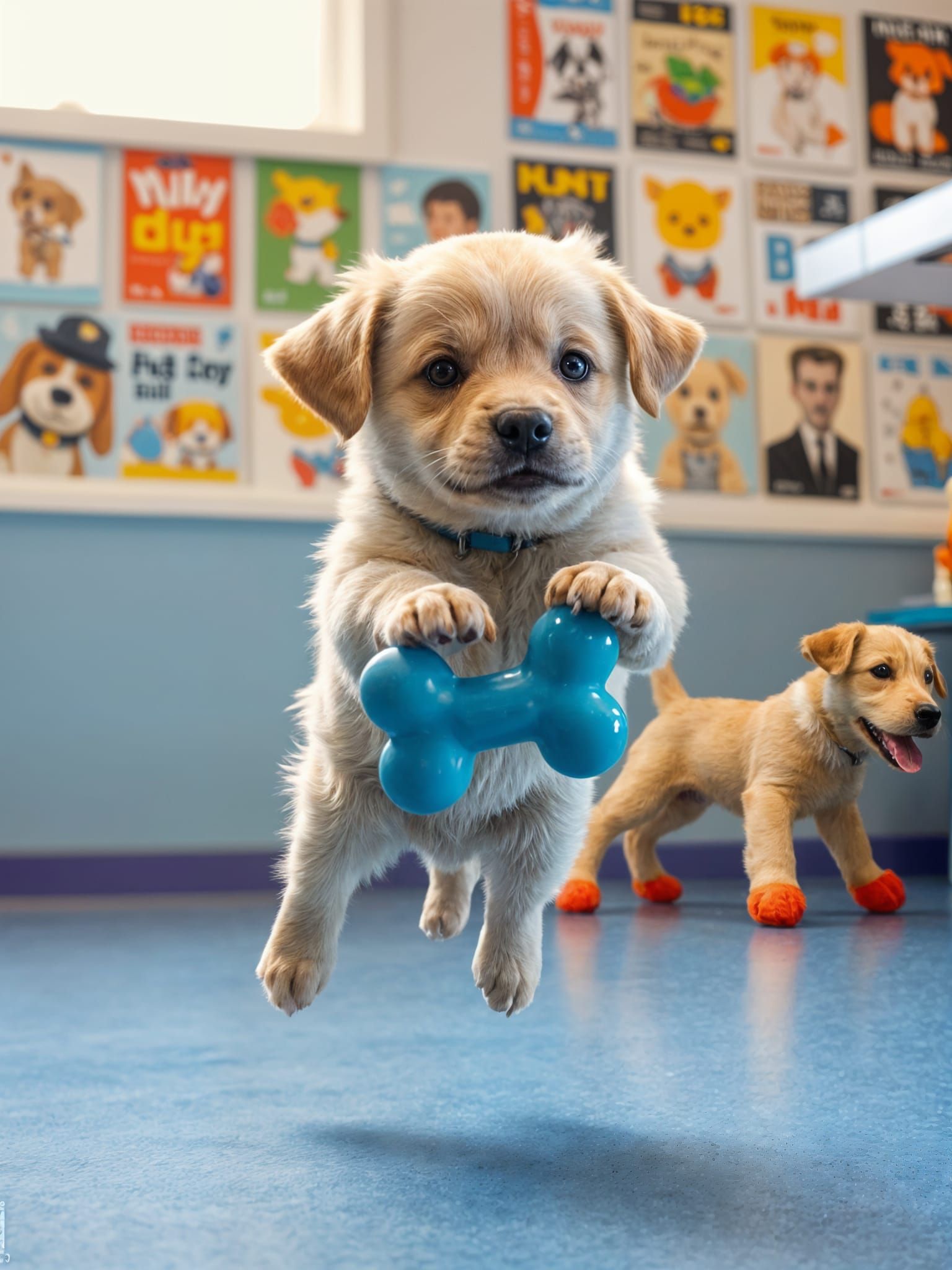 Cute Puppy's Whimsical Daycare Adventure