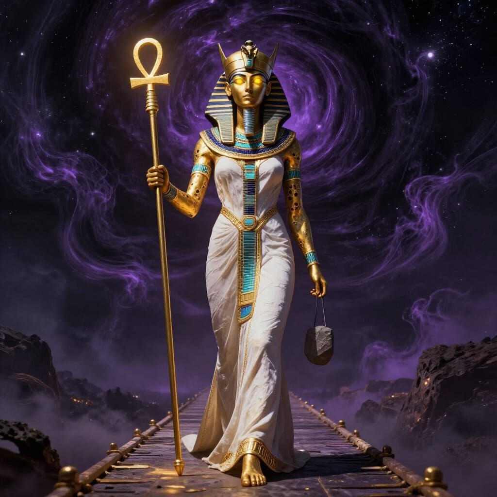 Amunet, Goddess of the Void, in Solid Gold