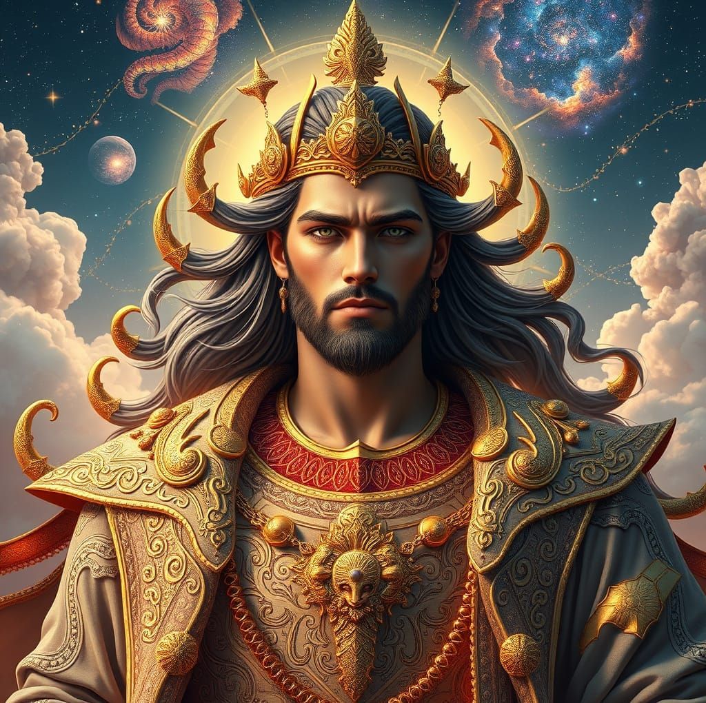 God of Cancer Zodiac in Celestial Attire
