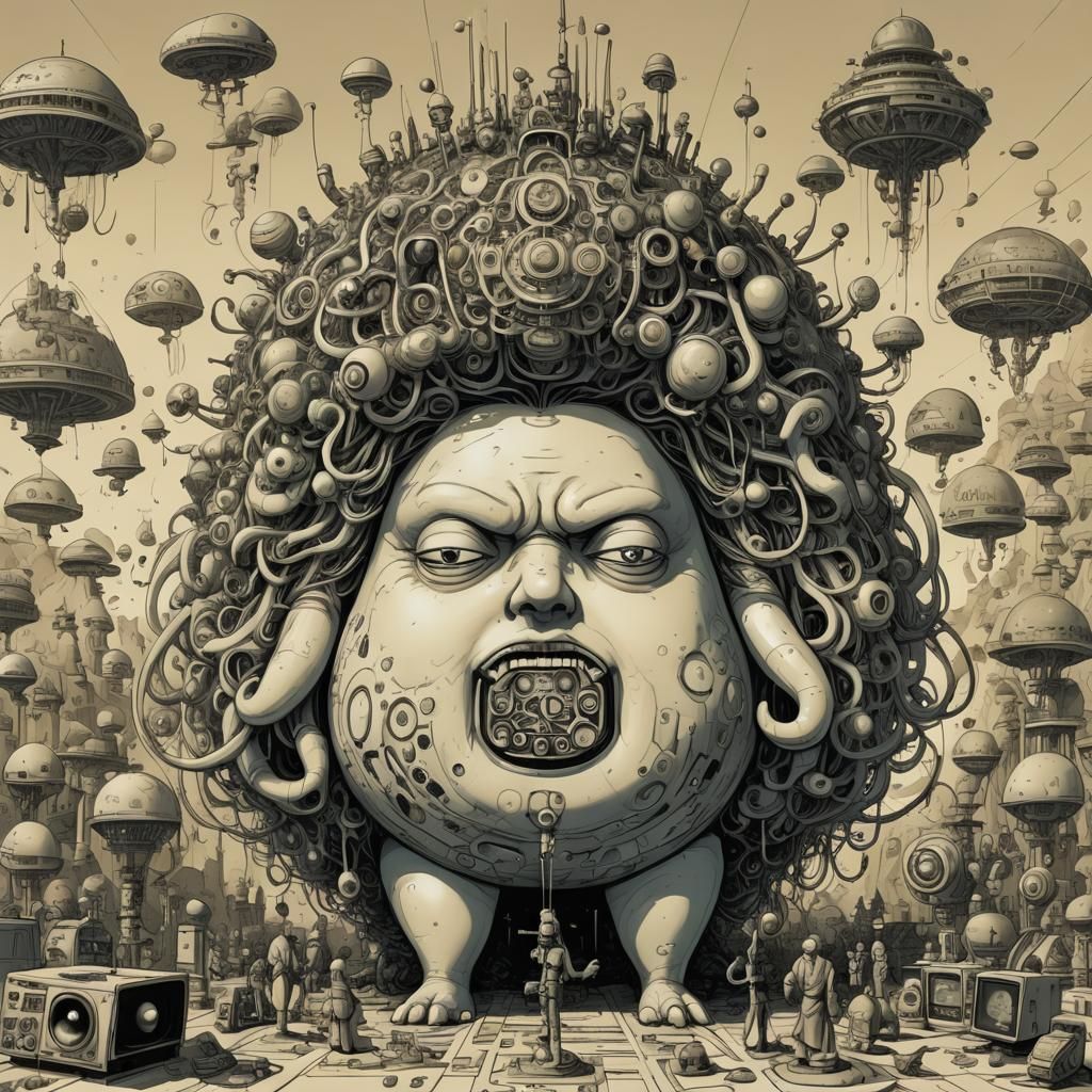 Waiting for the Rival: A Surreal Digital Artwork