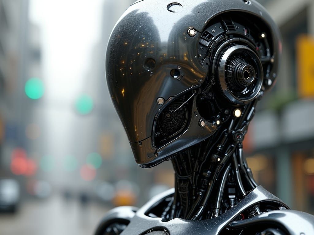 Realistic Sci-Fi Girl With Pearl Earring Mech