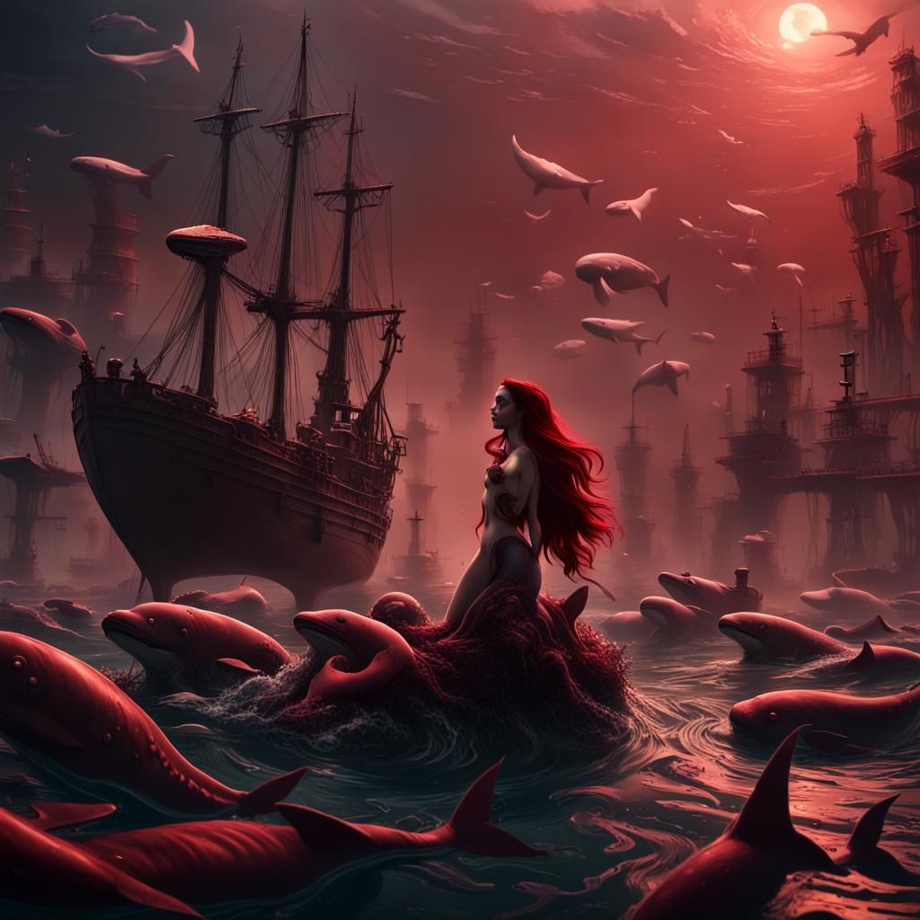 The Little Mermaid in Polluted Ocean: Gothic Fantasy