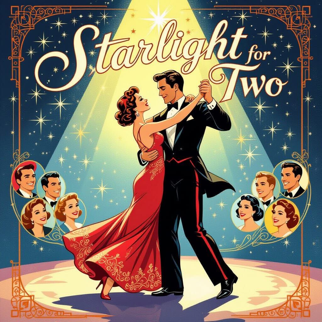 Vintage Musical Poster: Starlight for Two