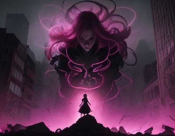 Sinister Blood Magic Spell Detonation in City