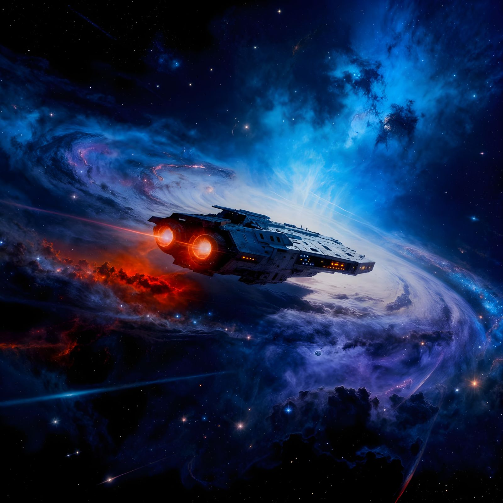 Mercurial Spacecraft in Carina Nebula