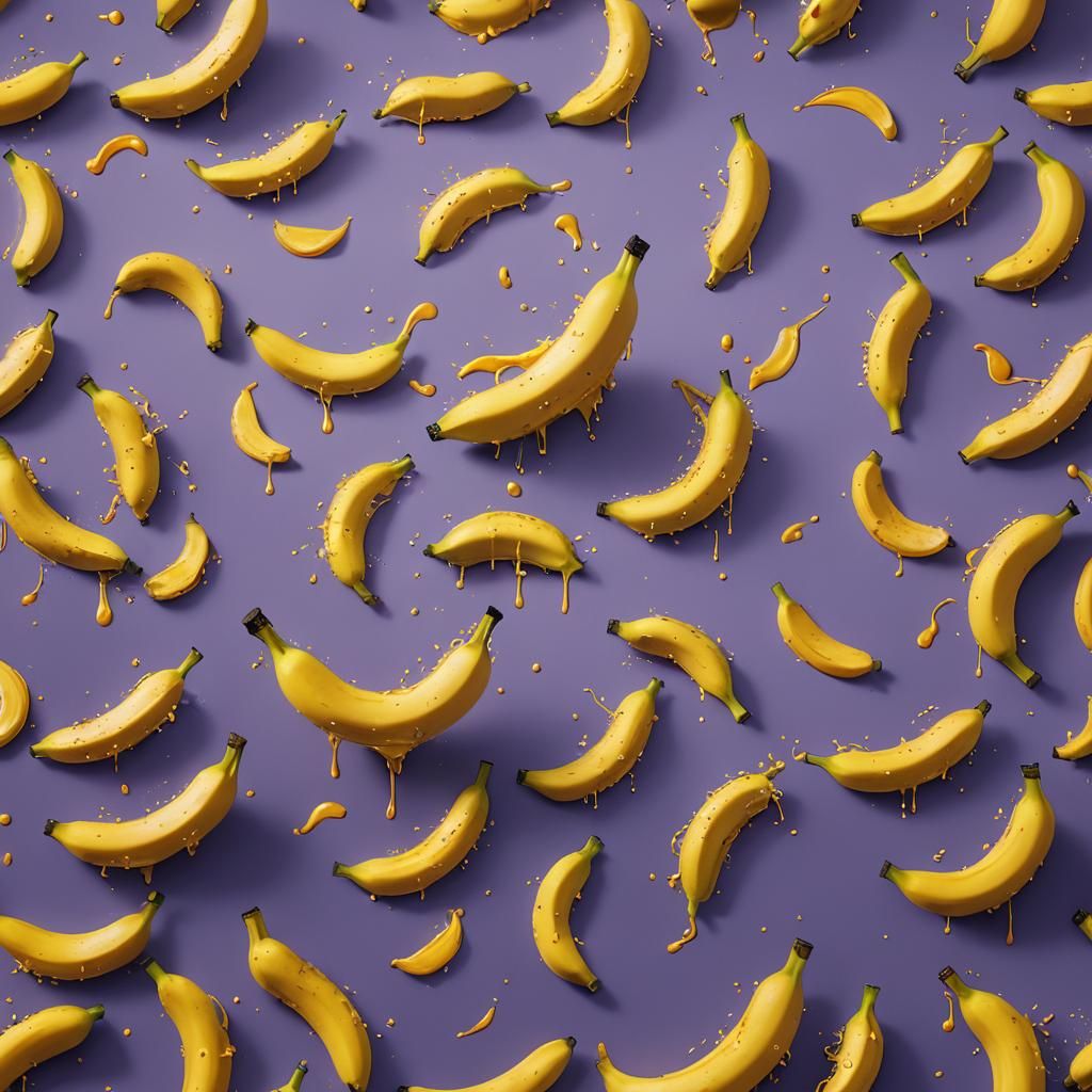 Hyperrealistic Banana Splash Art Concept