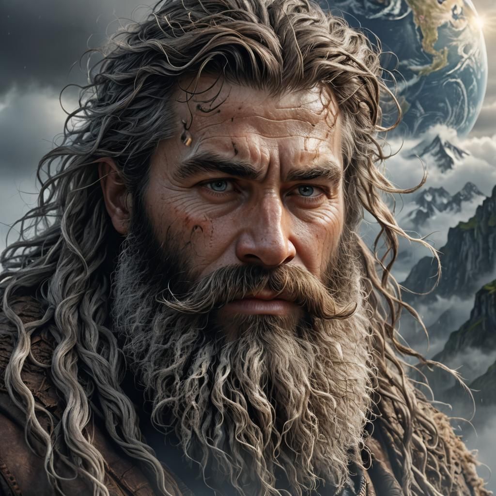 Gigantic Beard Wraps Around the World in 3D