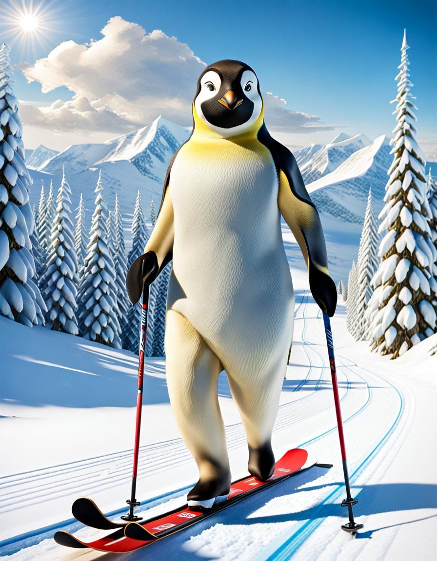 (8k resolution concept art, Realistic image of a emperor pen...