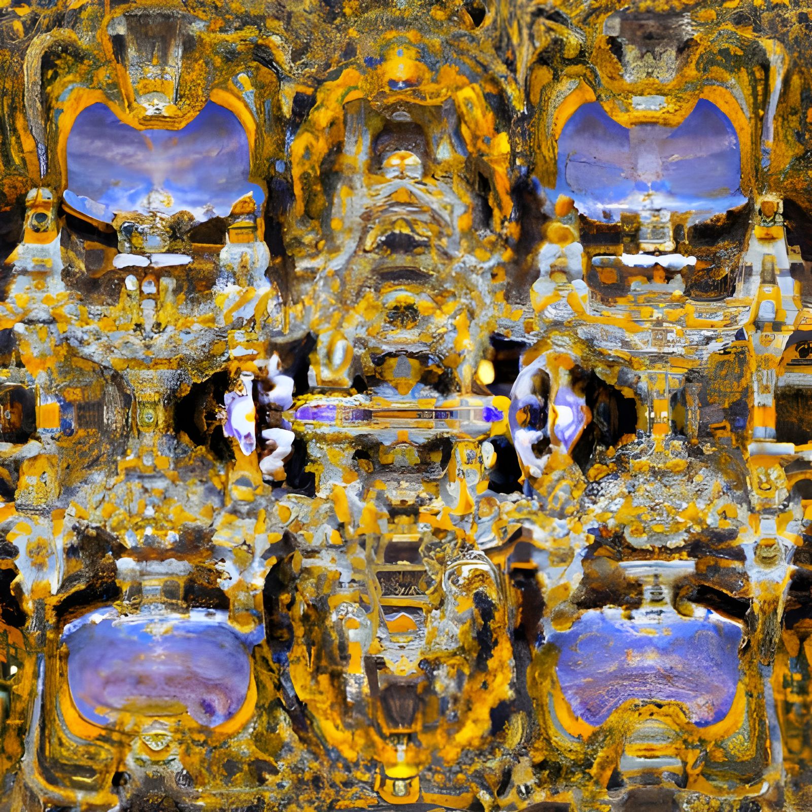 Psychedelic Versailles Hall of Mirrors: Fractal Digital Art