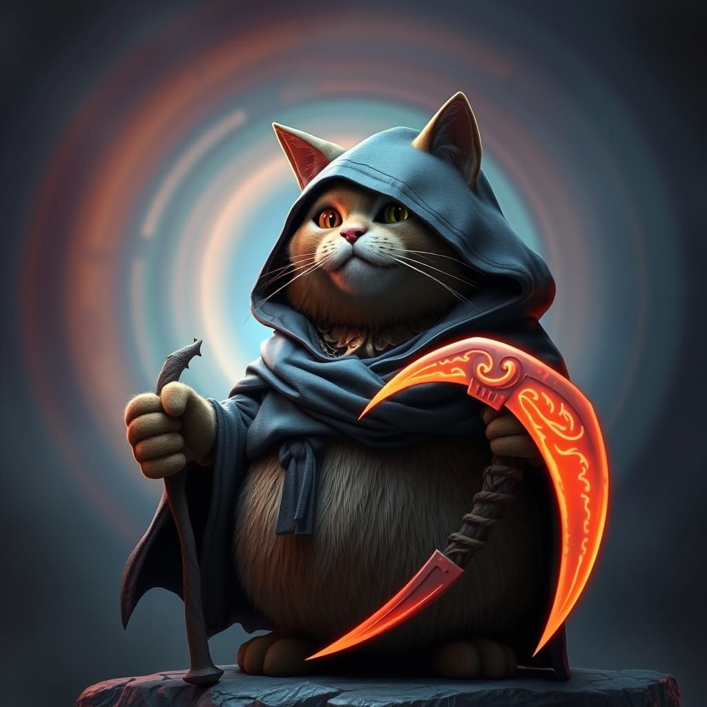 Regal Feline Grim Reaper
