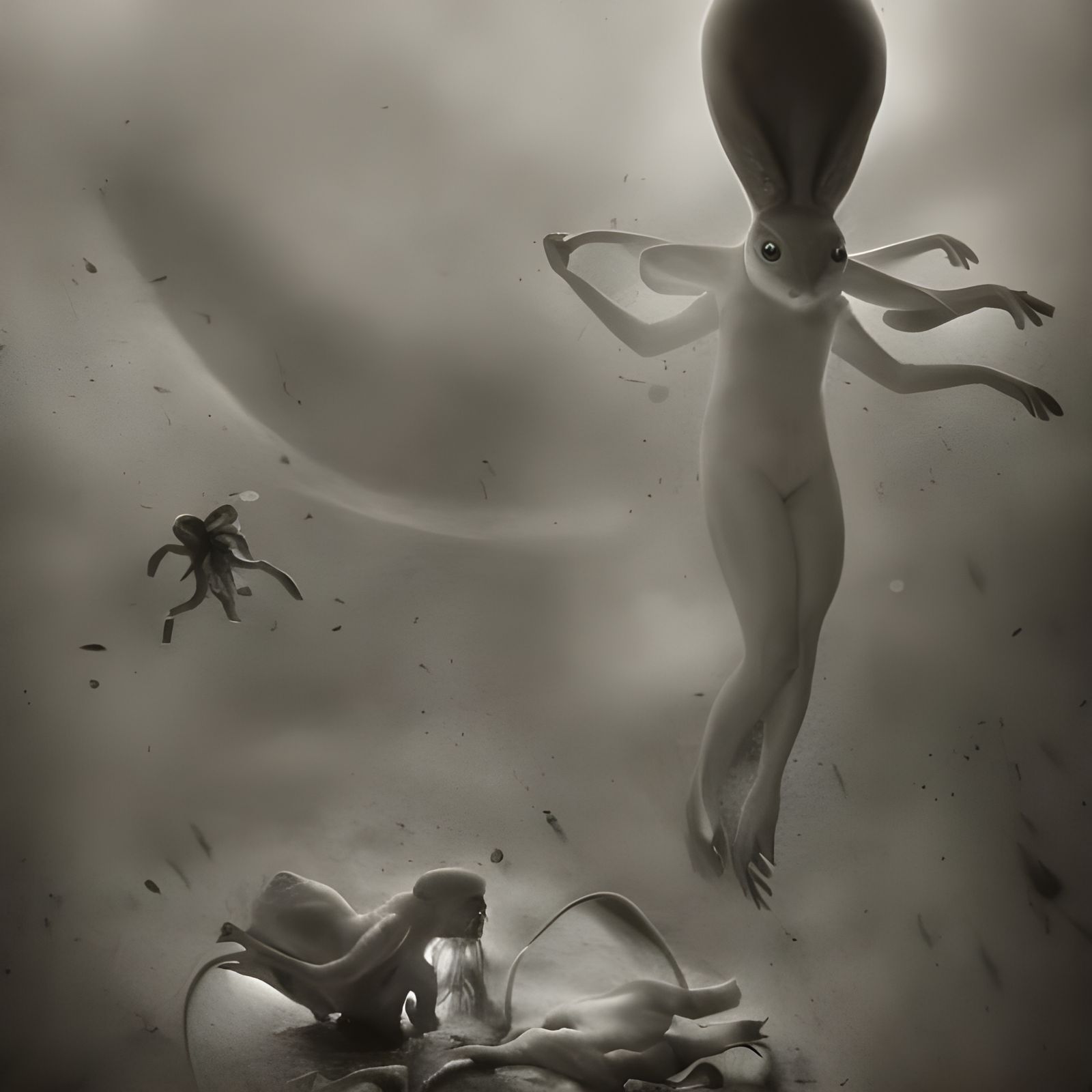 Cyborg Rabbits in Dystopian Future, Hyperrealism