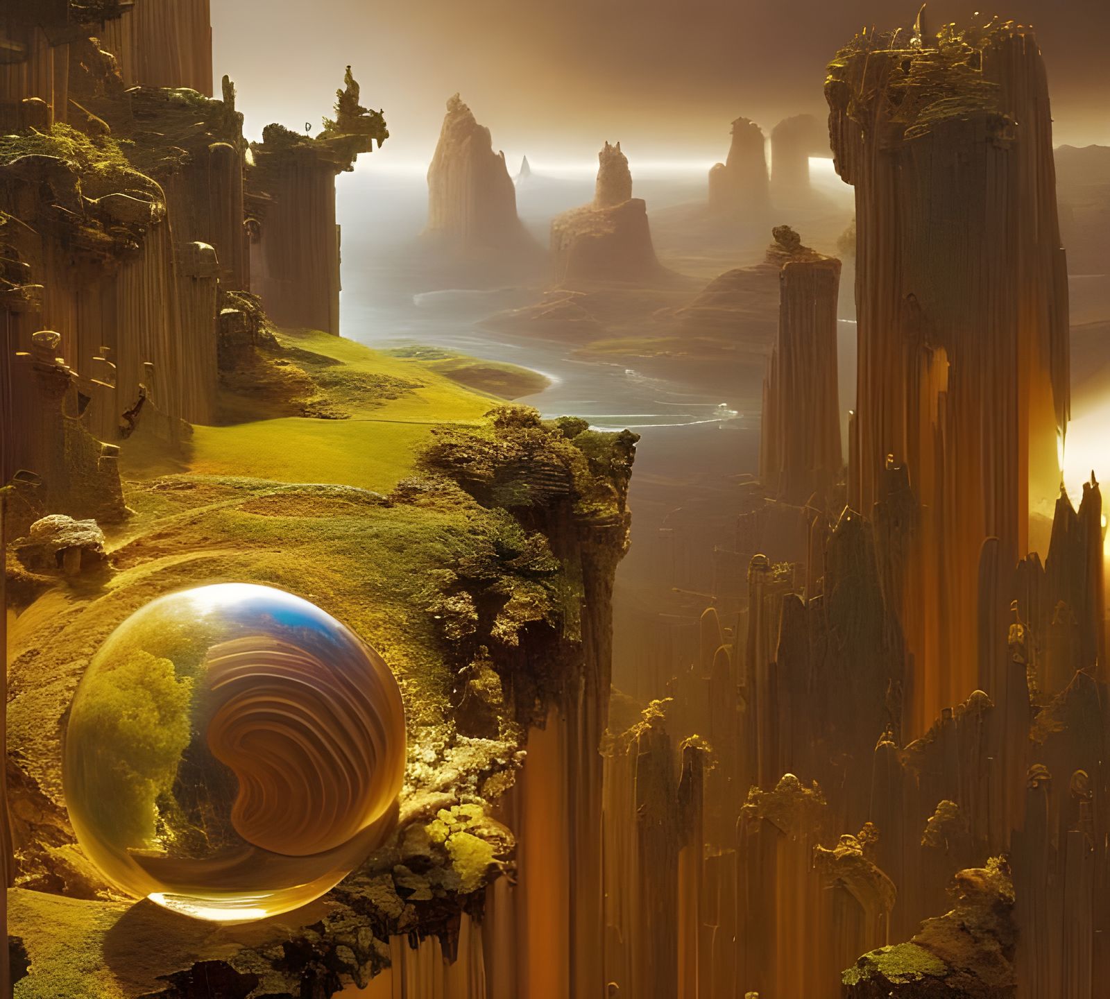 Dreamy Mandelbulb Junctions in Soft Light, Digital Art