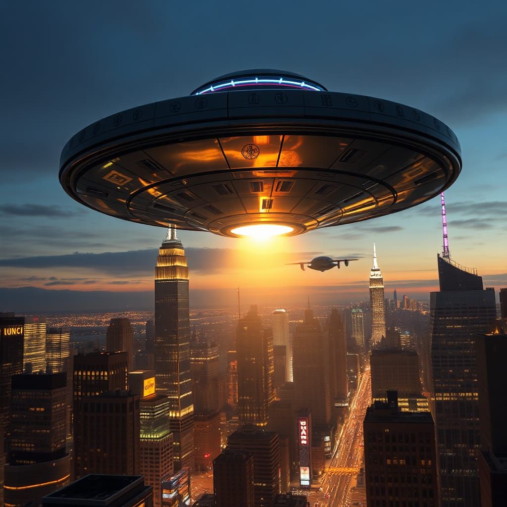 UFO Lamp Illuminates New York: Retro-Futuristic Sci-Fi