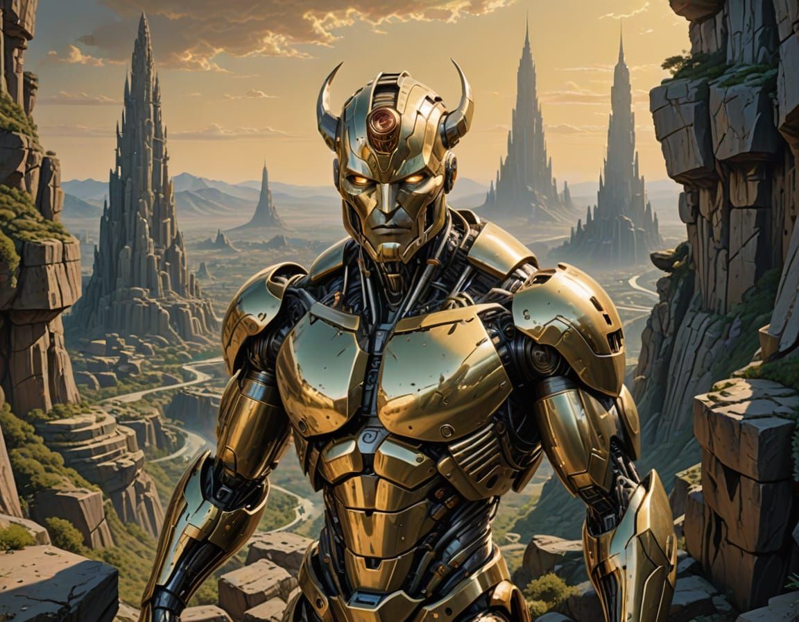 Futurist Fantasy: Ancient City of Robotic Guards