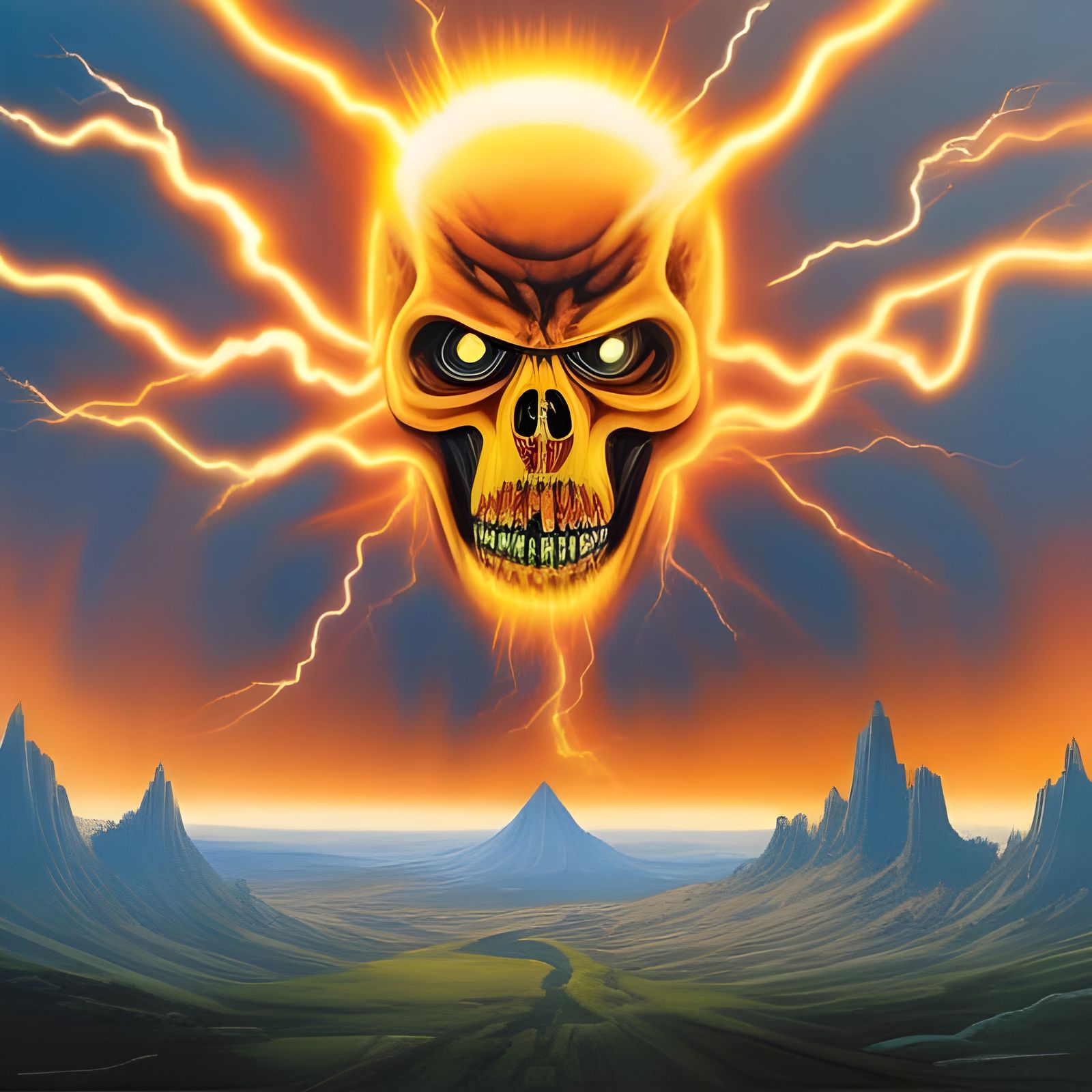 Electrocuted Zombie Heavy Metal Album Art