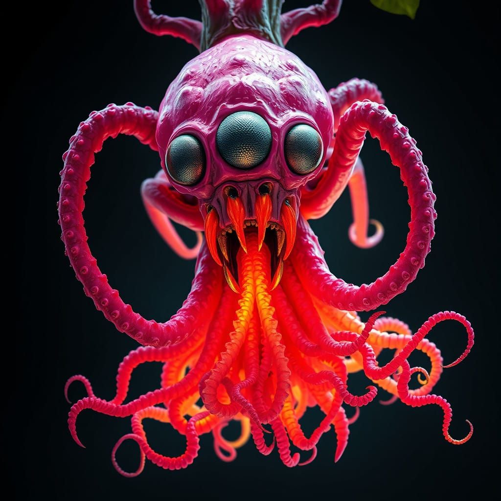 Ethereal Plant Alien with Bio-Luminescent Biomass