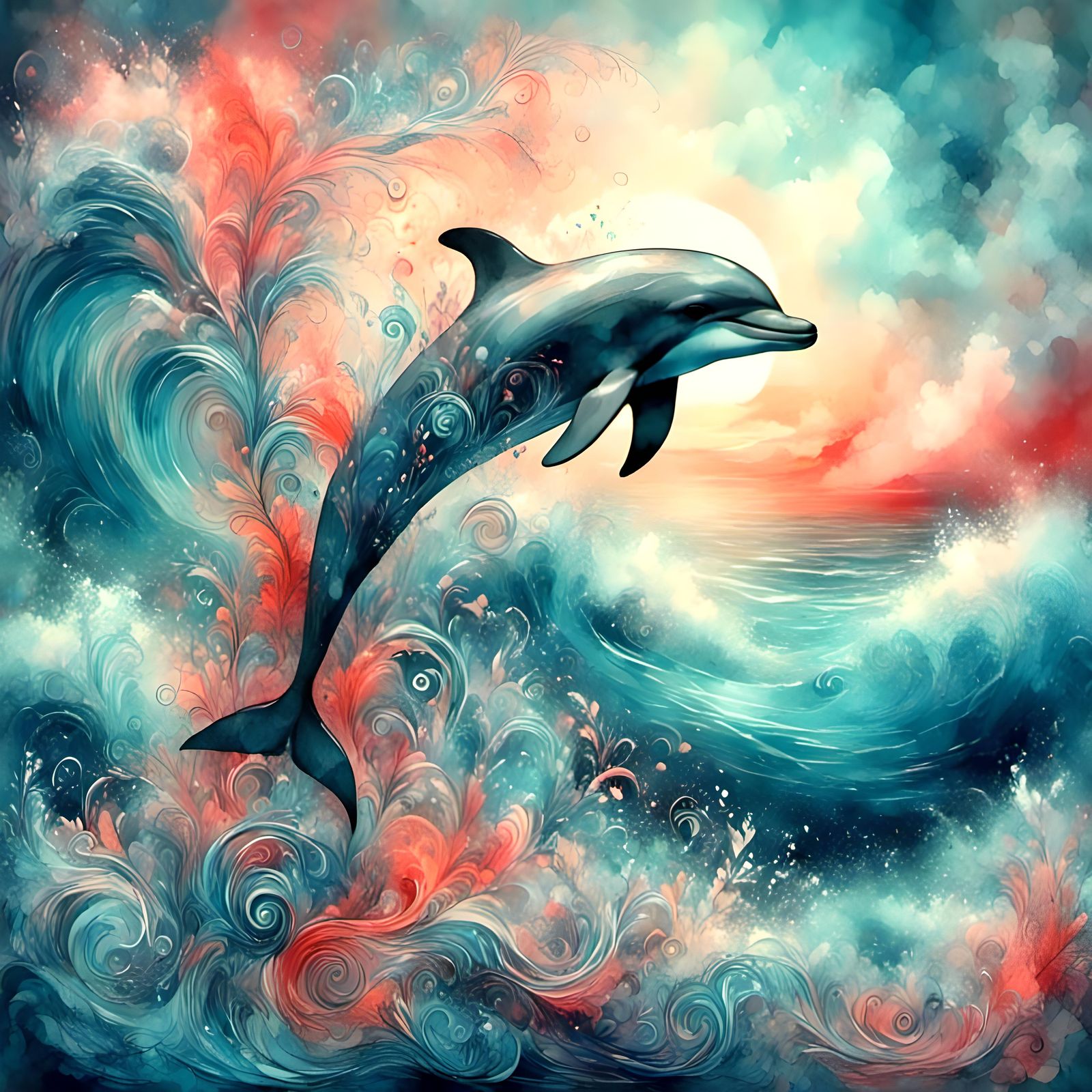 Deep Dolphin Swirls