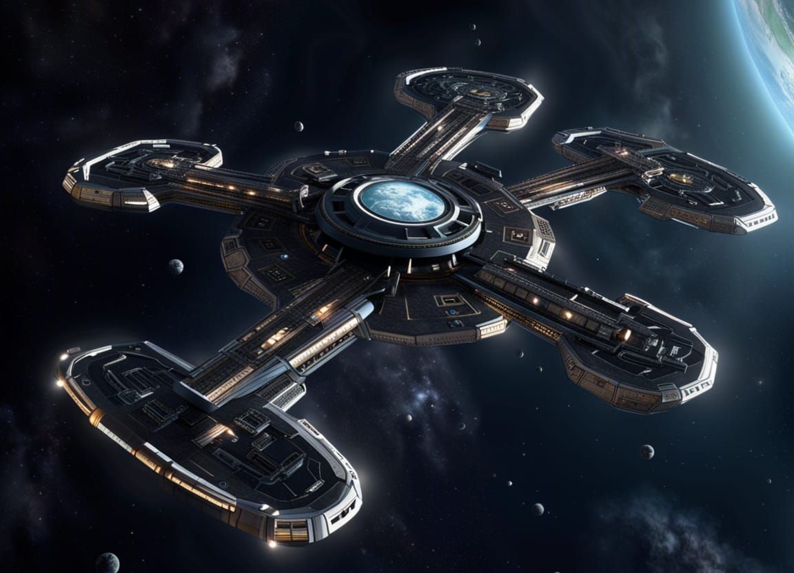 Celtic Space Station in Asteroid Belt