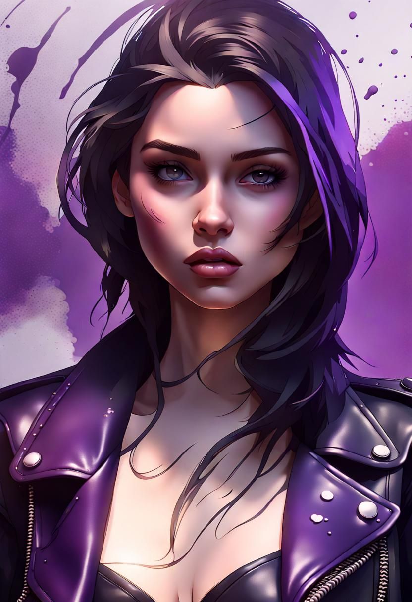 Dreamlike Portrait of Girl in Retro Comic Style