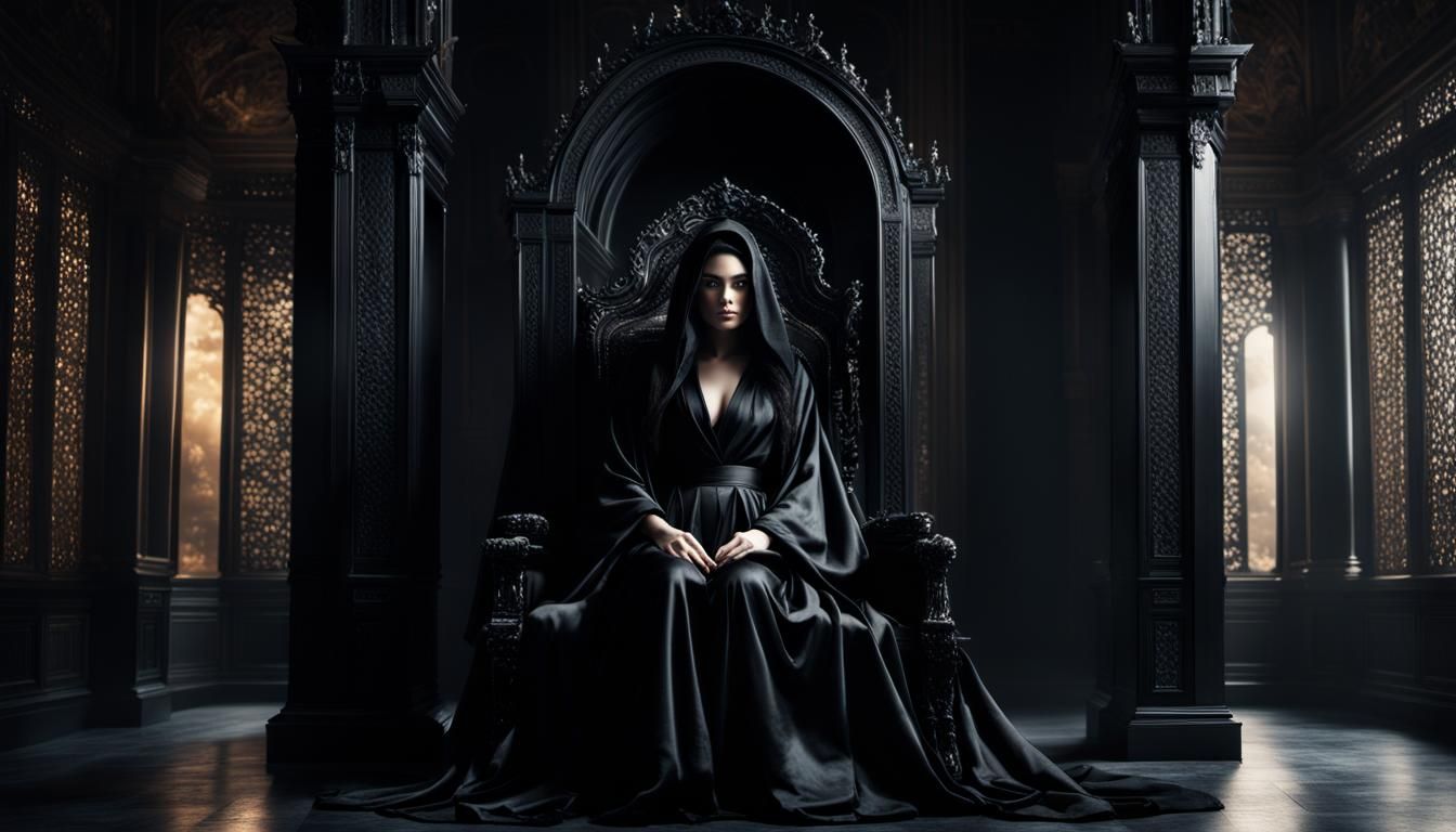 Princess on Throne: Dramatic Digital Matte Painting
