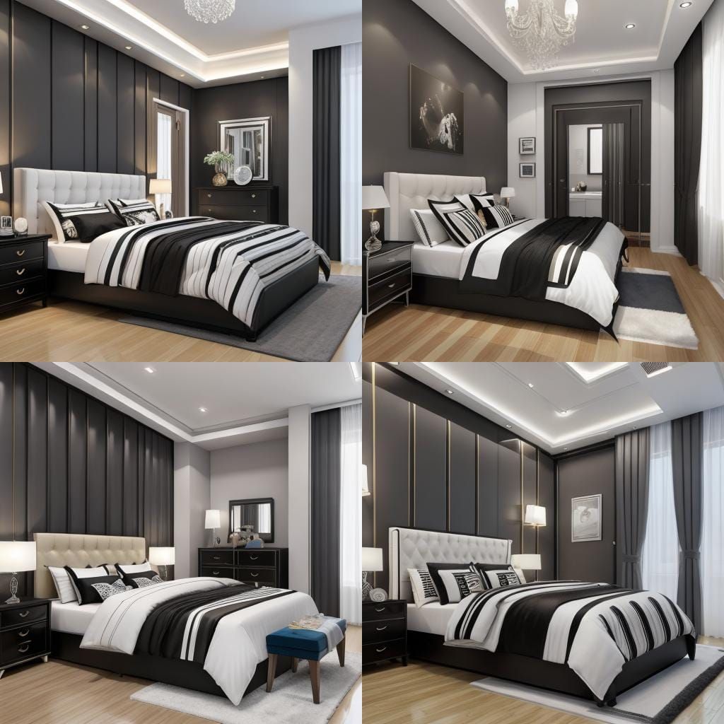 Juventus Themed Master Bedroom Interior Design