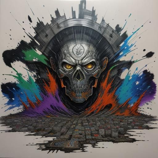 Polished Toxic Wasteland in Mixed Media