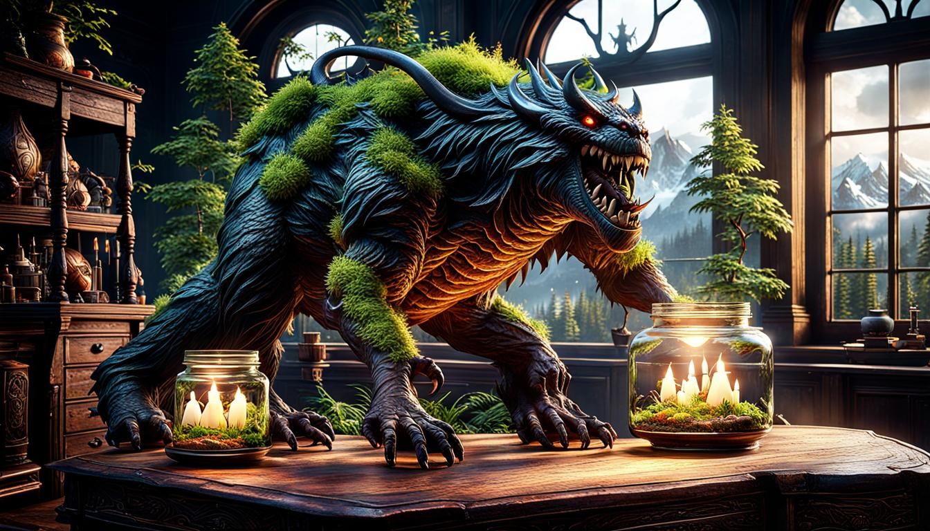 Forest Spirit Monster Trapped: 3D Game Cinematic