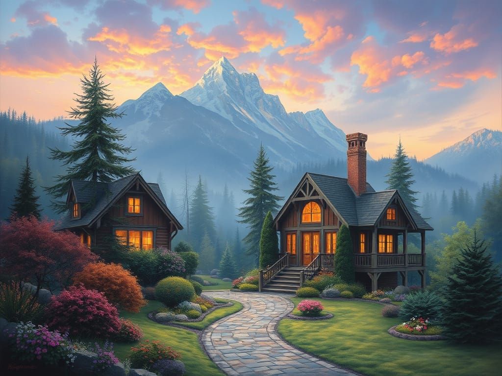 Ethereal Dreamscapes in Vibrant Tetradic Colors