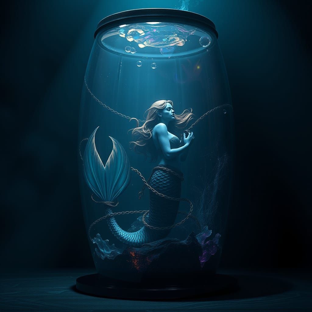 Dark Water Siren Trapped in Ominous Depths