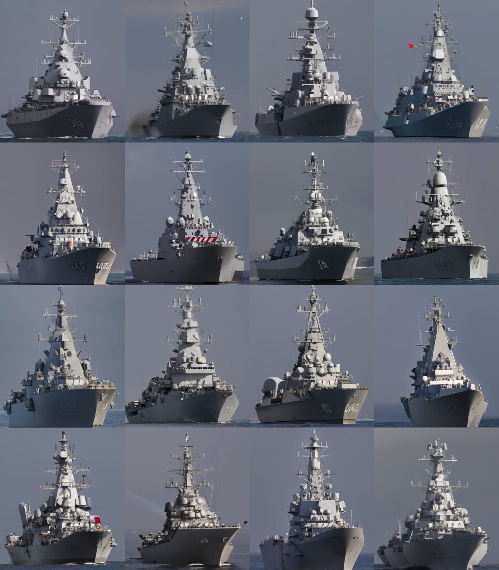 Guided Missile Cruiser at Sea