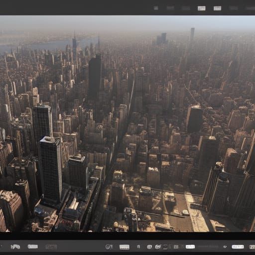 Detailed Matte Painting of New York City