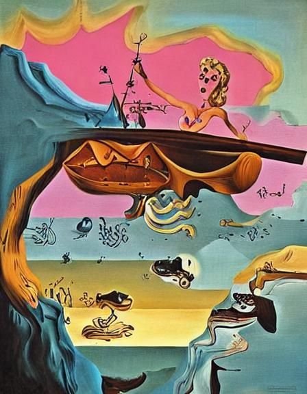 Dolly Parton Pinup in Salvador Dali Style