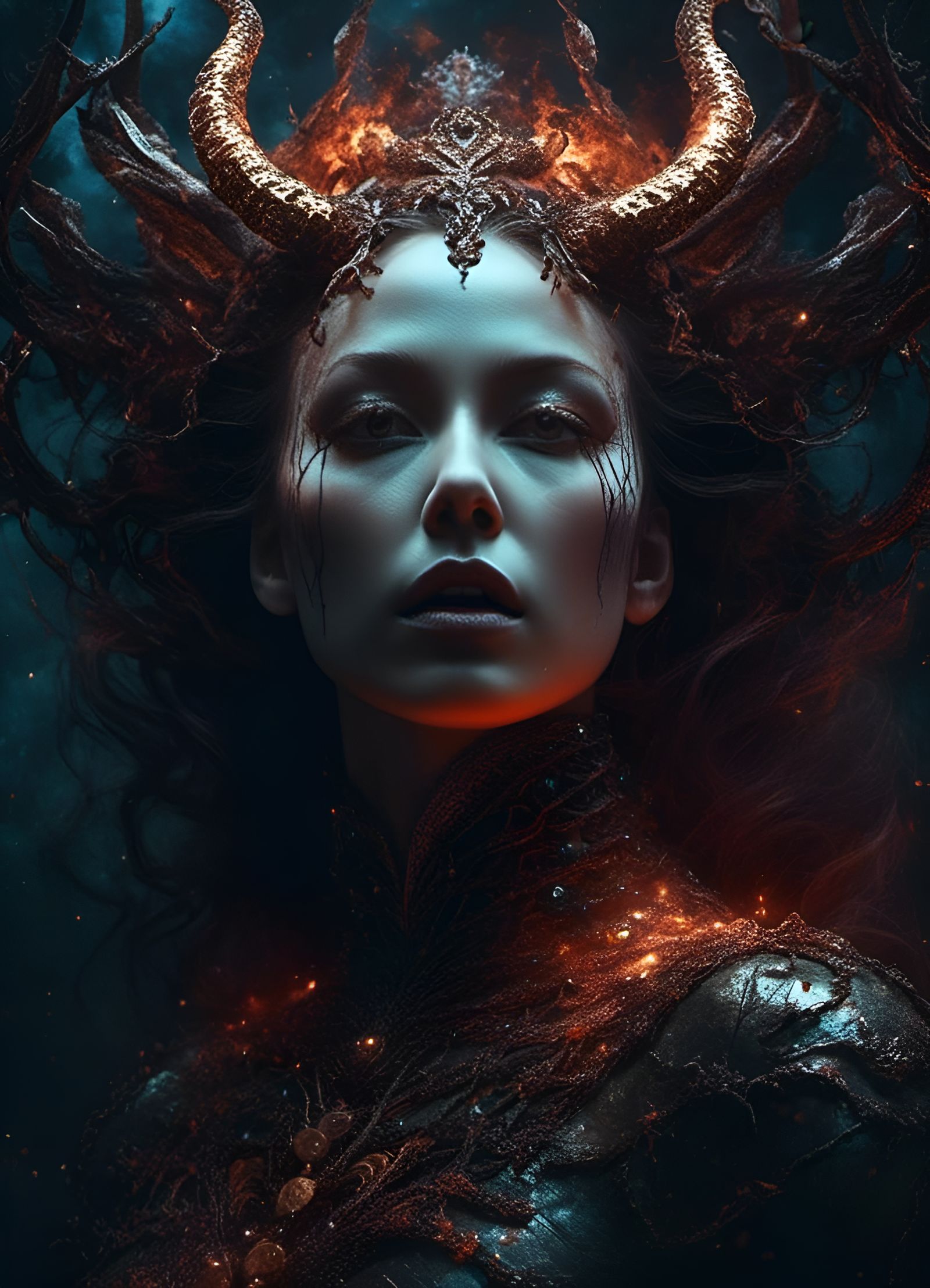 Iridescent Entropy Demon Digital Art