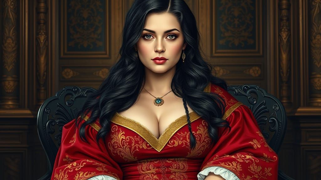 Regal Renaissance Beauty in Medieval Opulence