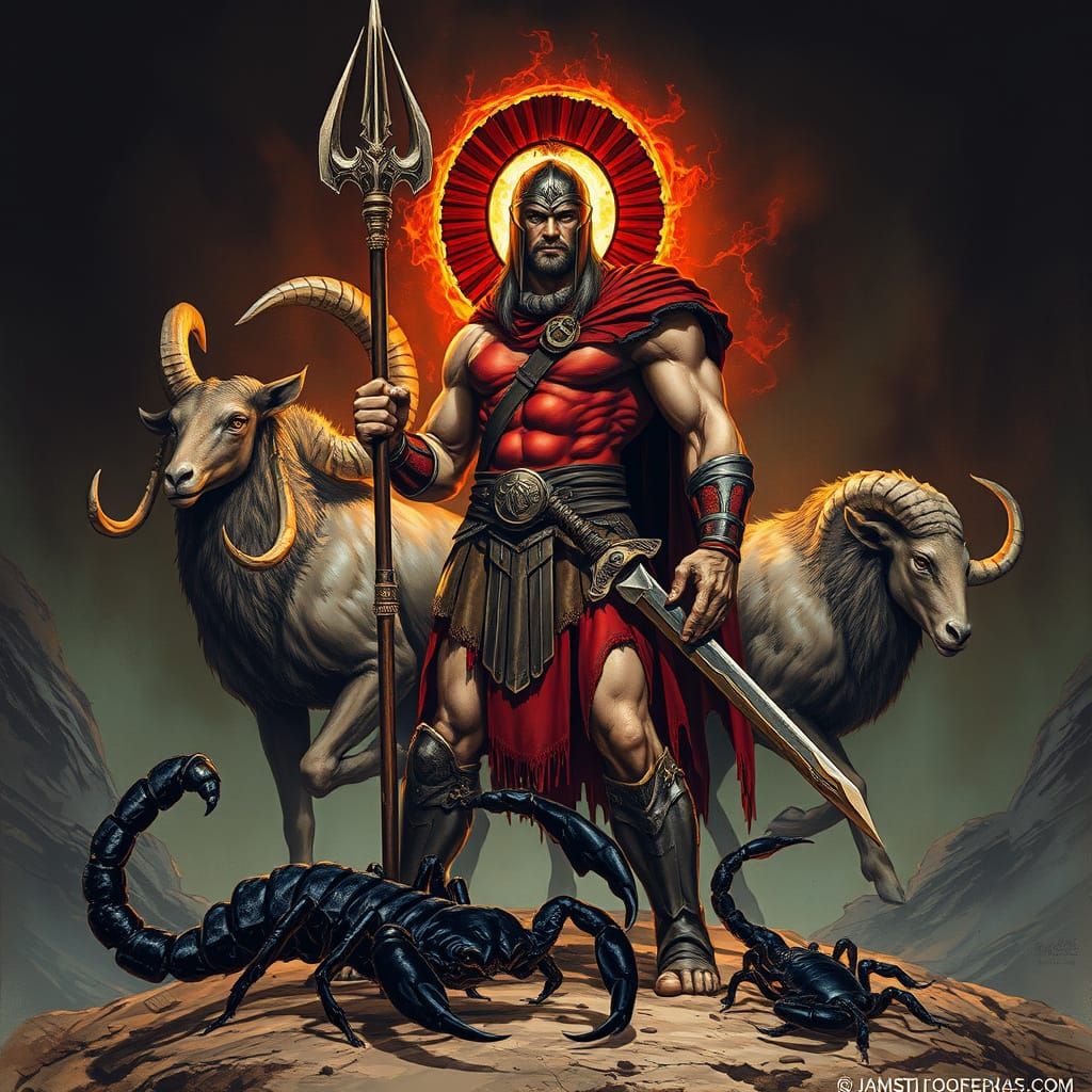 Mars God of War in Fiery Glory