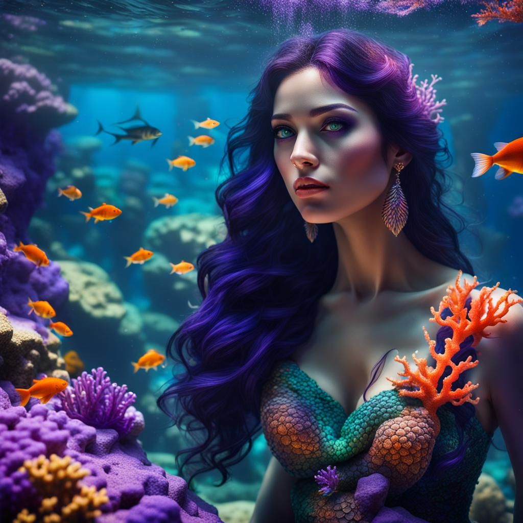 Gorgeous Mermaid Undersea Scene in 8K