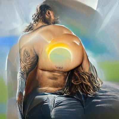Hyperrealistic Portrait of Jason Momoa in Sunlight