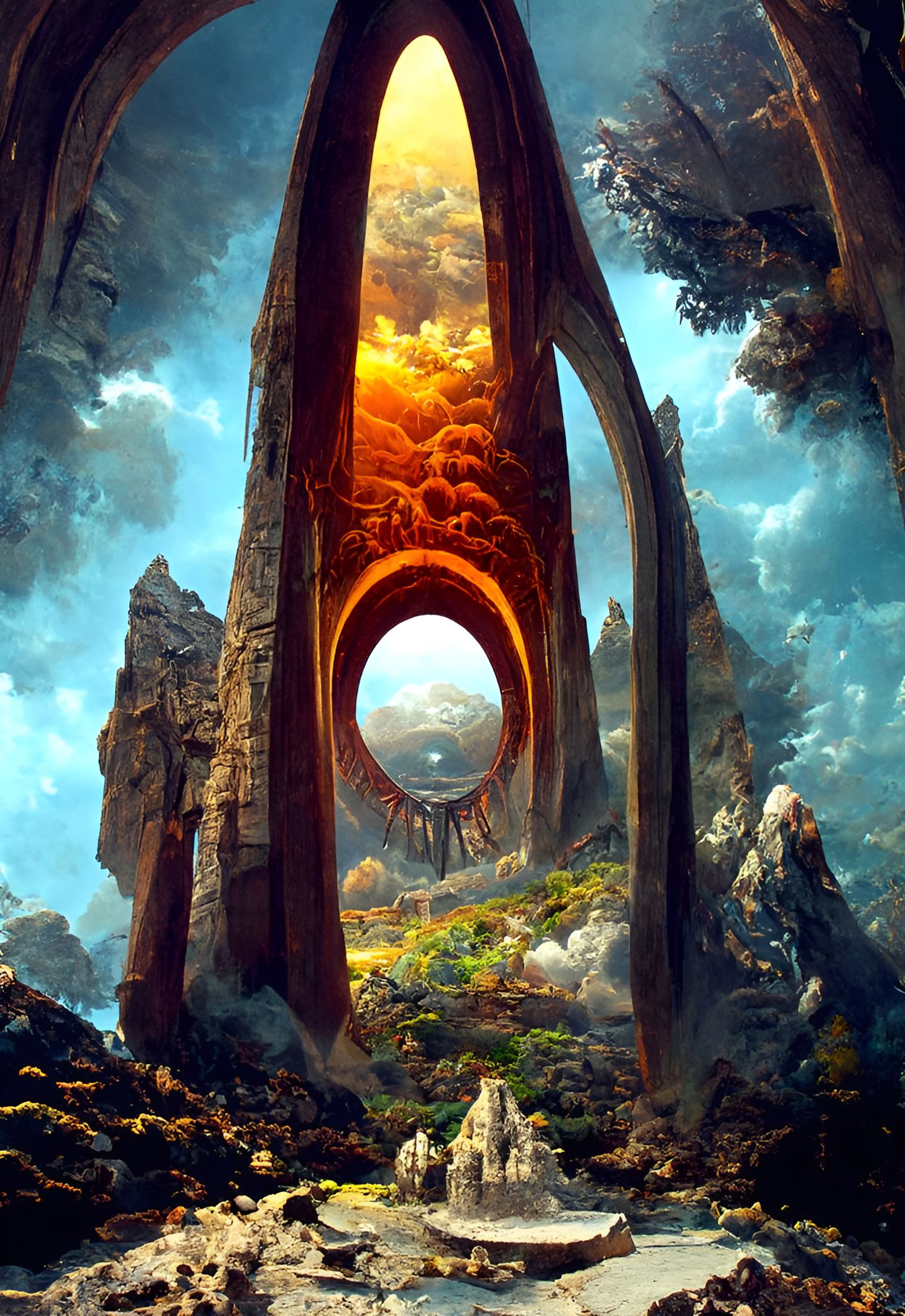 Mountain Stargate Reveals Mechanical Alien World