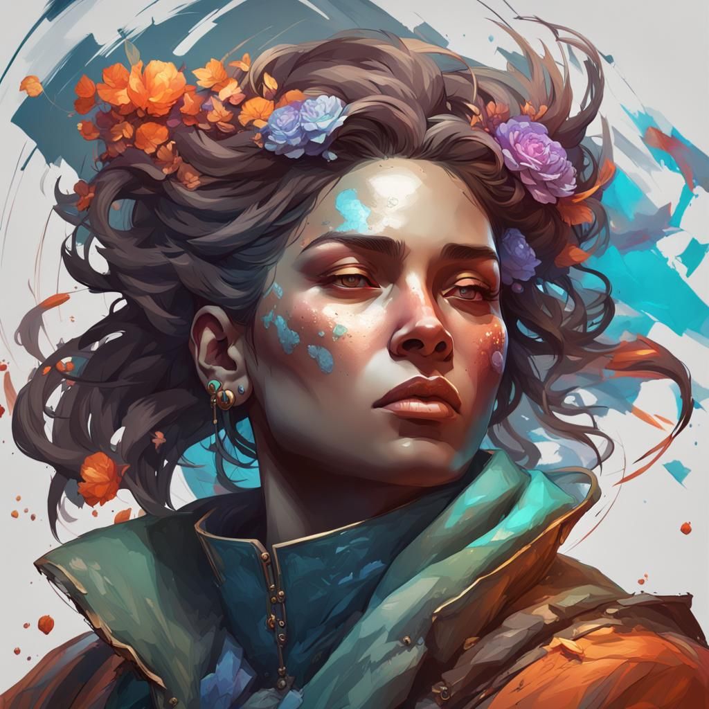 Sleep Token's Vessel: Dynamic Portrait in Hyperdetailed Styl...