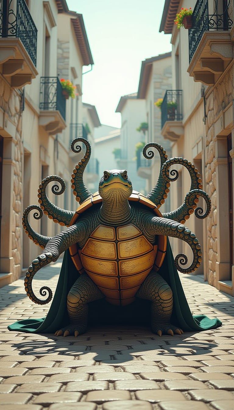 Surreal Octoturtle on Spectral Street
