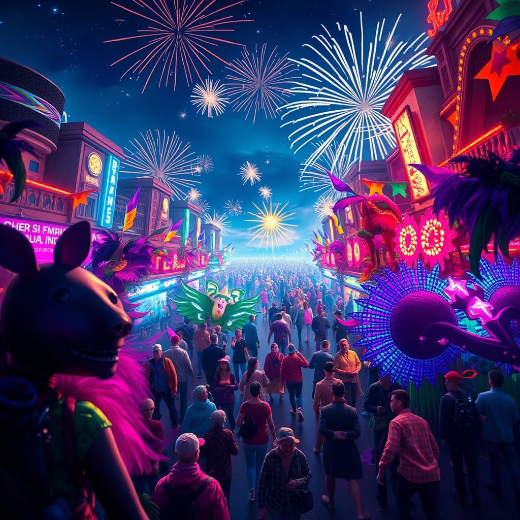 Vibrant Carnaval Celebration Unveils Dark Peppa Pig Killer