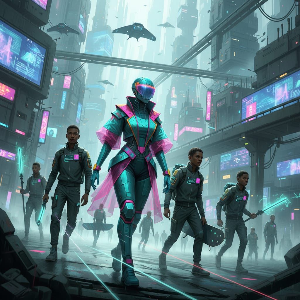 Huntrix Joins Saja Boys in Futuristic Neon Scene