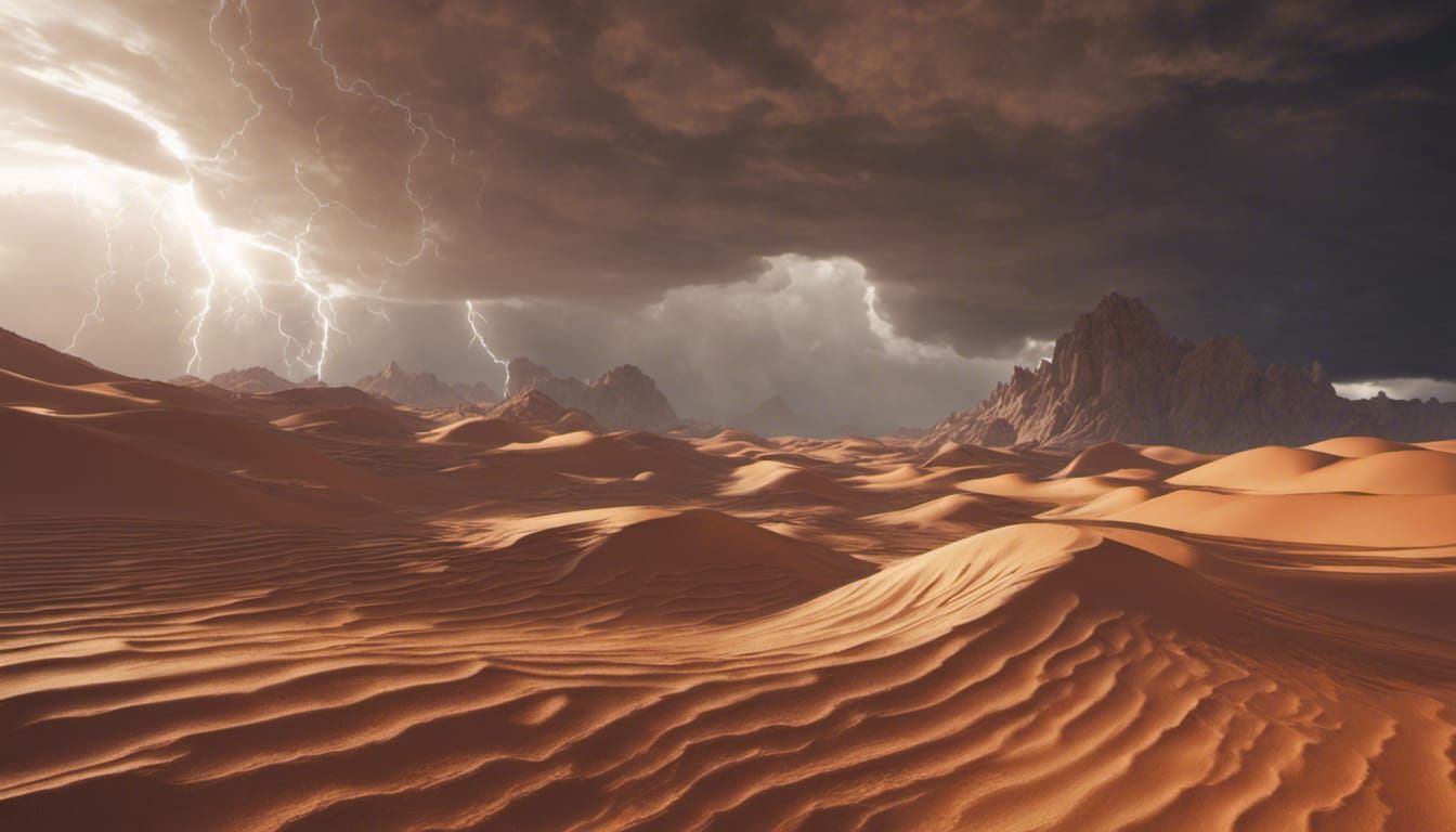 Desert Storm with Volumetric Lighting in Unreal Engine