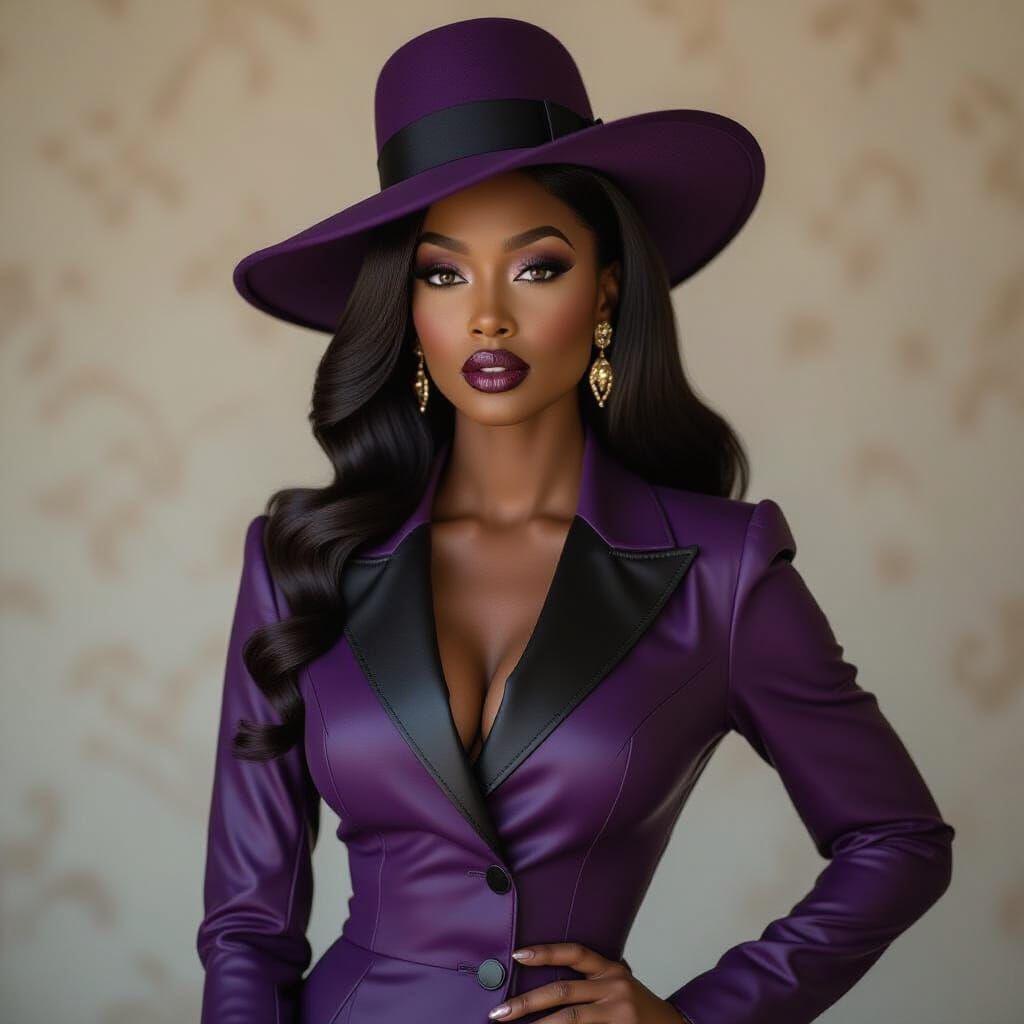 A striking black and white portrait photograph, reminiscent ...