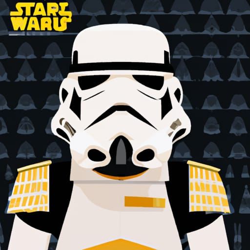 Stormtrooper in Wes Anderson Style