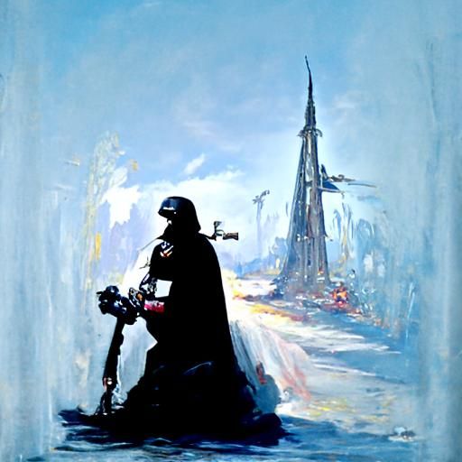 Darth Vader Oil Painting
